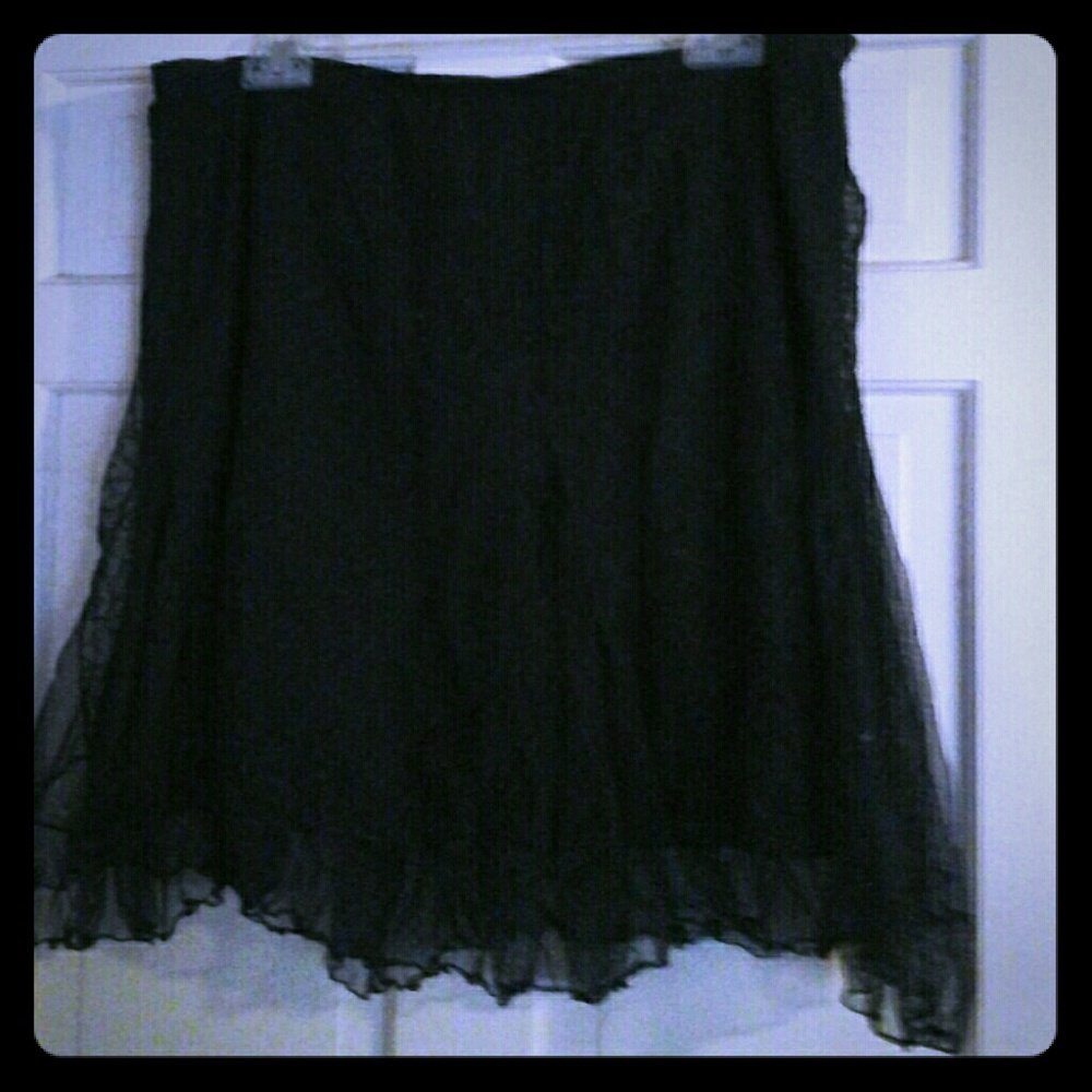 Max Studio Security Black Lace Skirt NWT Size XL
